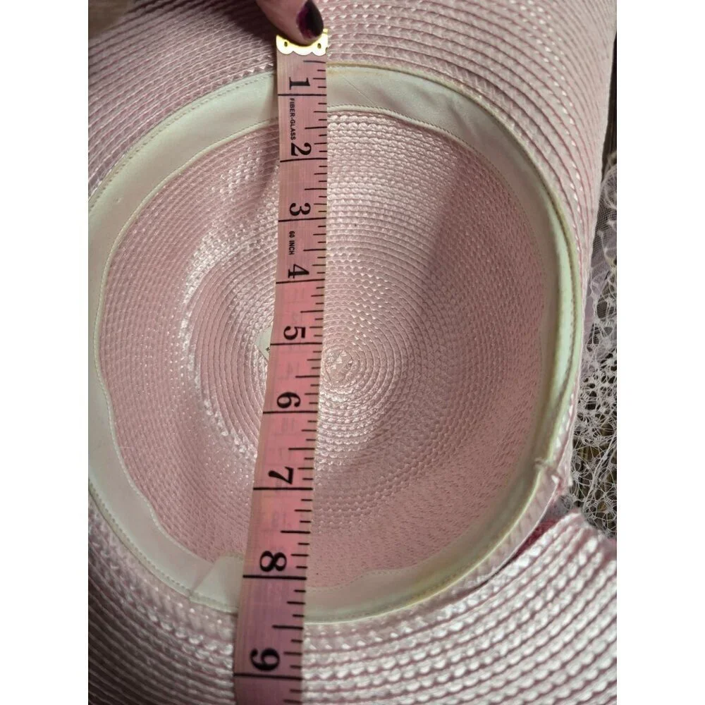 Vintage Pastel Pink Derby Church Hat Tulle